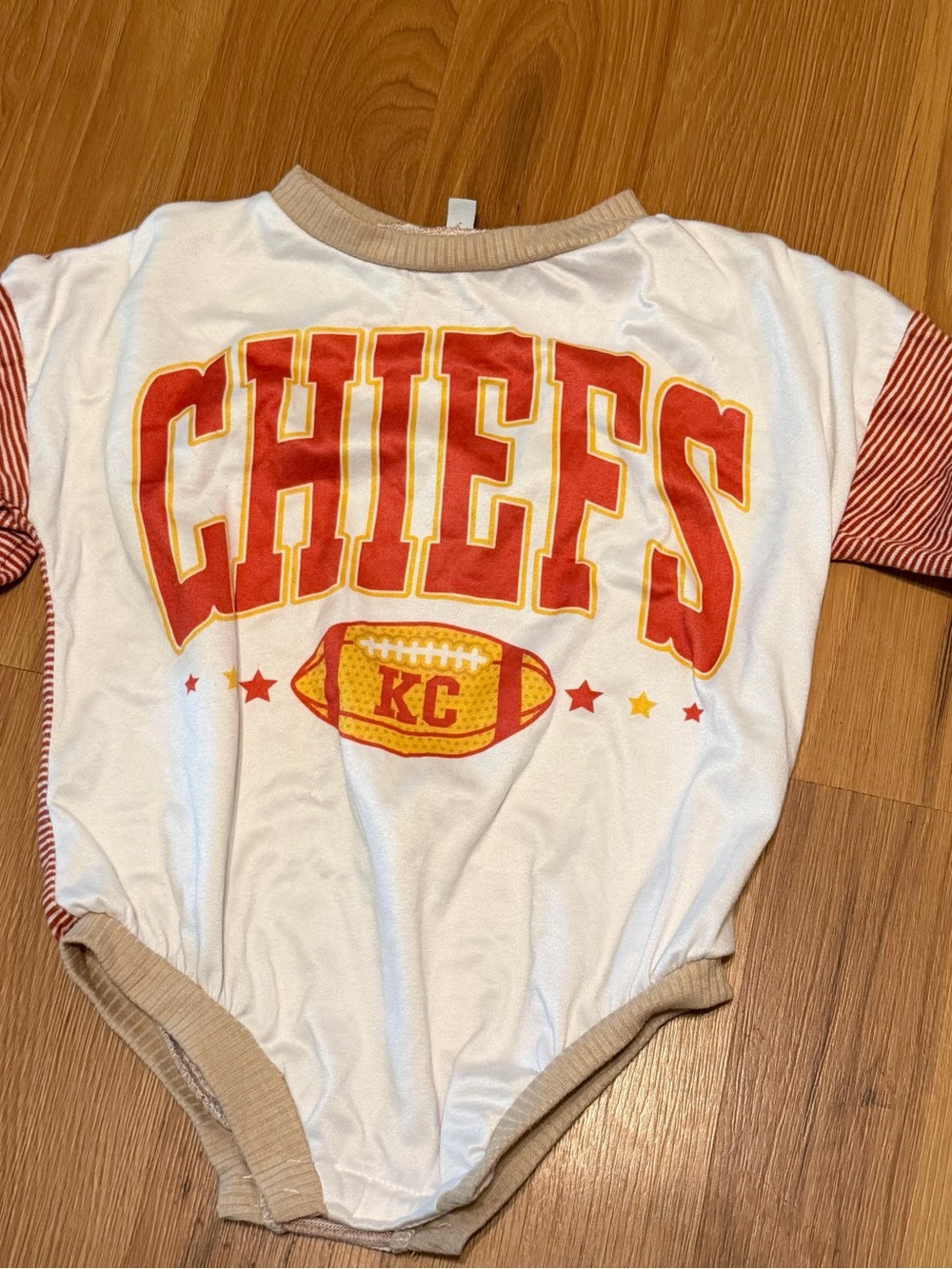 Kids Chiefs Bubble Romper - Red & Gold